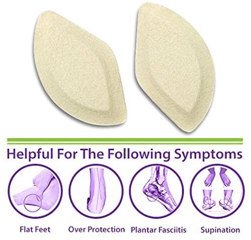 Premium Felt Foot Arch Support Pads - Shoe Inserts