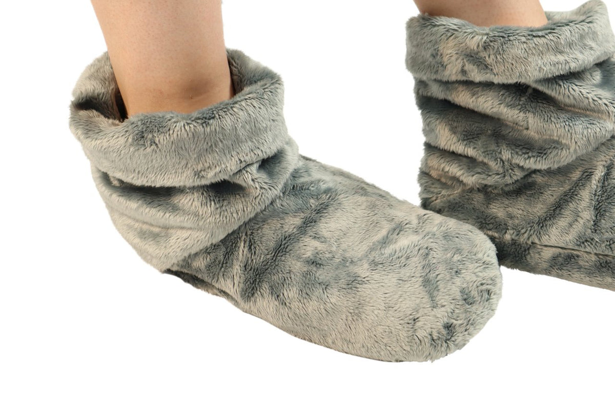 Heated Microwaveable Foot Booties - Herbal Hot/Cold Deep Penetrating Herbal Aromatherapy (Mauve) - Mars Med Supply