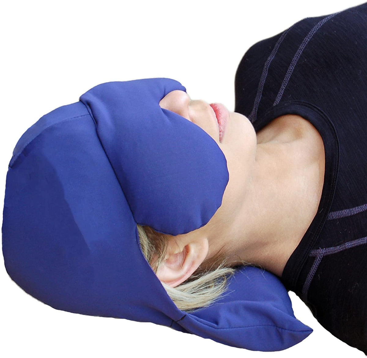 Sinus Pressure & Migraine Headache Relief Cap and Eye Wrap - Deep Penetrating Herbal Ice hat for Hot or Cold Sinus Pain Relief - Mars Med Supply
