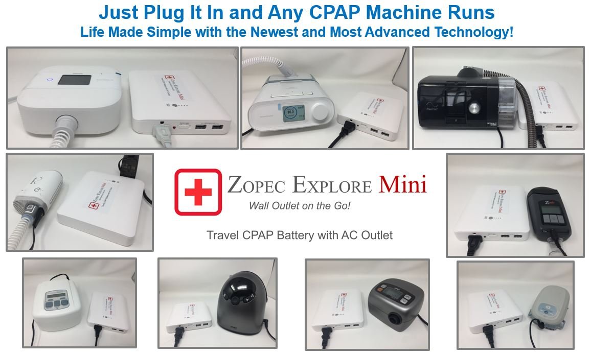 Zopec EXPLORE Mini Travel CPAP Battery (up to 1.5 nights)
