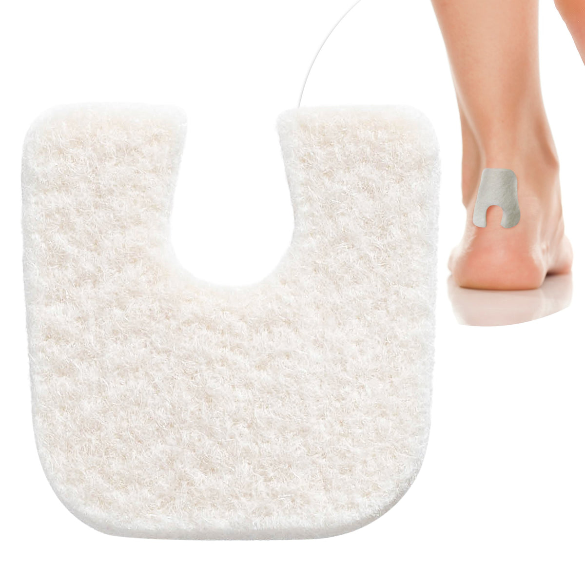 U Shaped Felt Callus Pads - Adhesive Foot Pads That Protect Calluses from Rubbing On Shoes - 3/16"